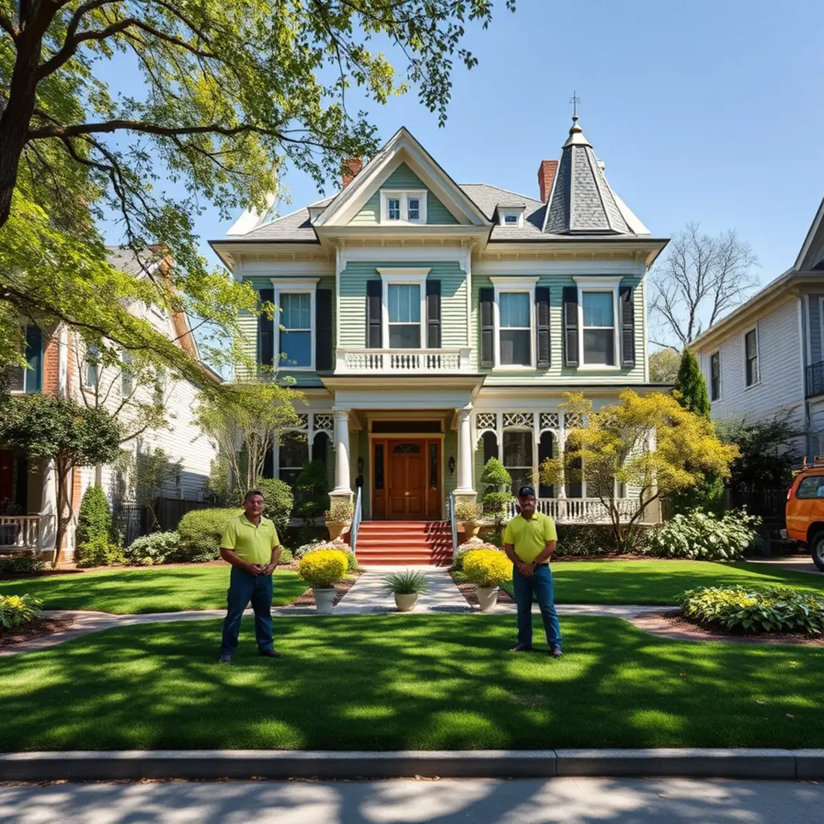 Grand Victorian home with landscaped gardens in Inman Park, Atlanta GA