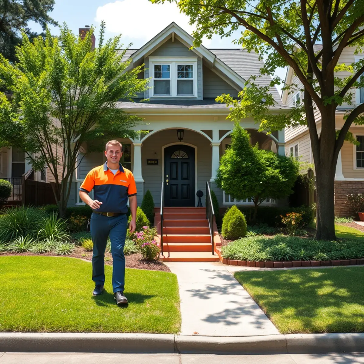 Charming bungalow with landscaped front yard in Virginia-Highland, Atlanta GA